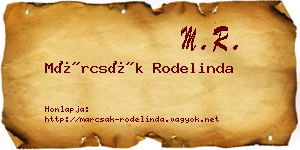 Márcsák Rodelinda névjegykártya